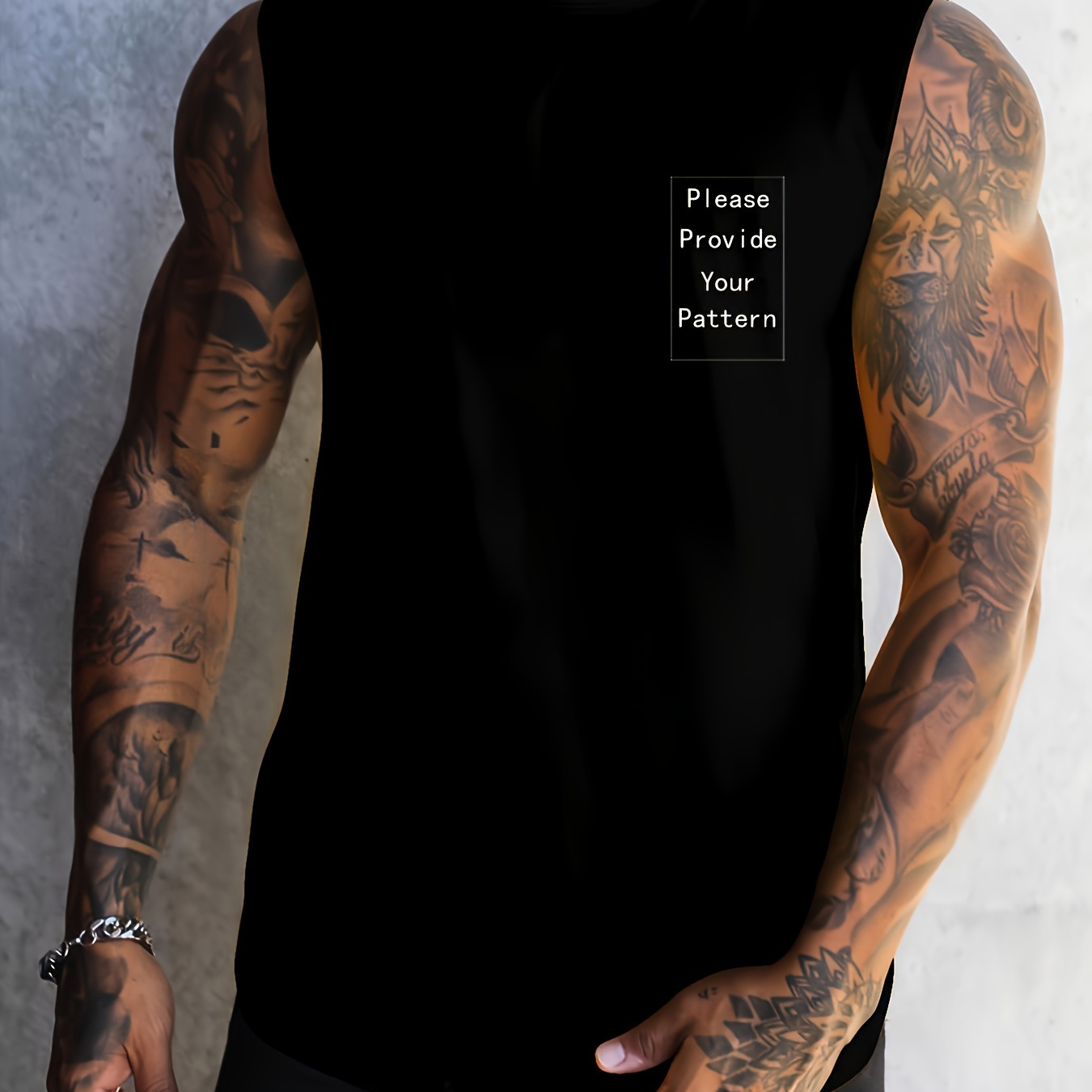 

Customized Pattern Letter Print Summer Men's Quick Dry Moisture-wicking Breathable Tank Tops Athletic Gym Bodybuilding Sports Sleeveless Shirts For Workout Running Training Men's Clothing