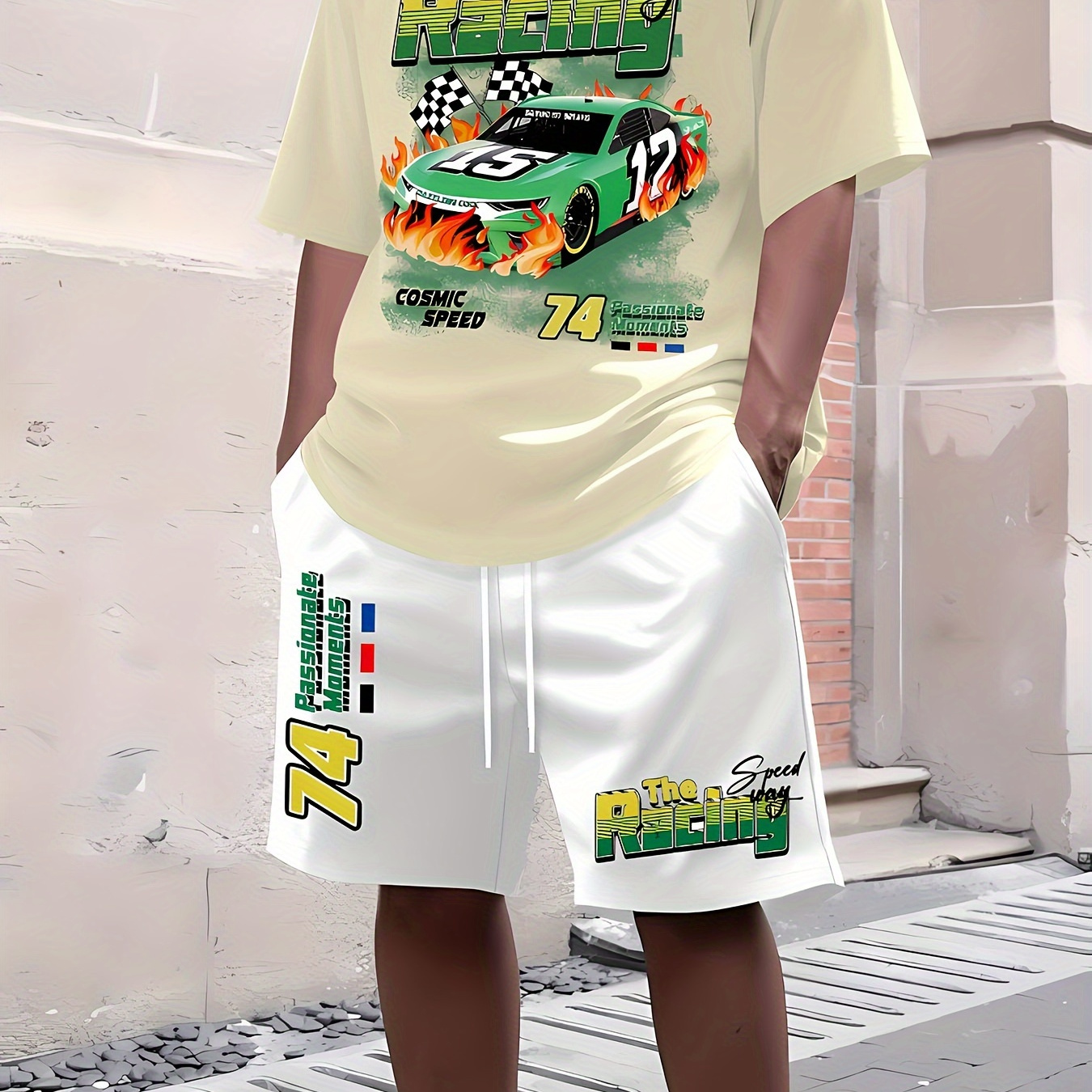 

Men's Short-sleeve T-shirt And Shorts Set