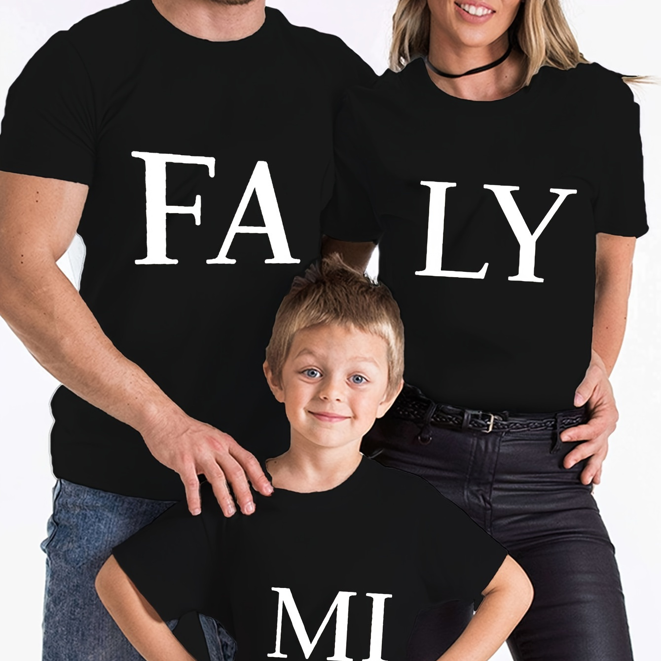 

Family Matching T-shirts - Stylish & Comfortable Short Sleeve Shirts For Dad, Mom & Son - Summer