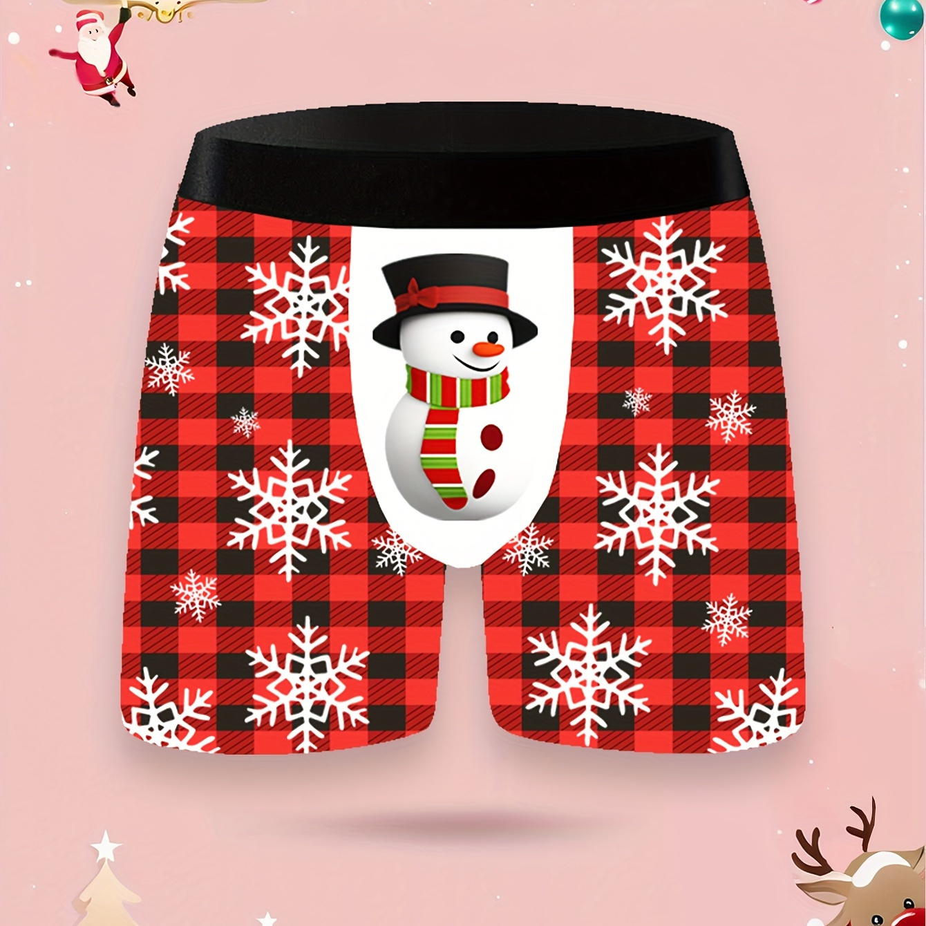 

Christmas & Snowman Briefs For Men - 95% Polyester, 5% Elastane, , Underwear, Fit - Of 1