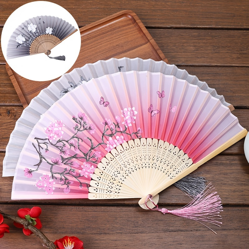 Floral Handheld Fan Decorative Chinese Style Vintage - Temu