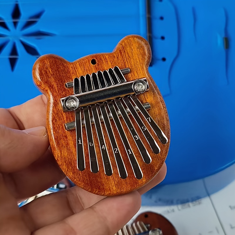 Mini Kalimba Thumb Piano 8 Keys Portable Solid Wood And Acrylic Mbira