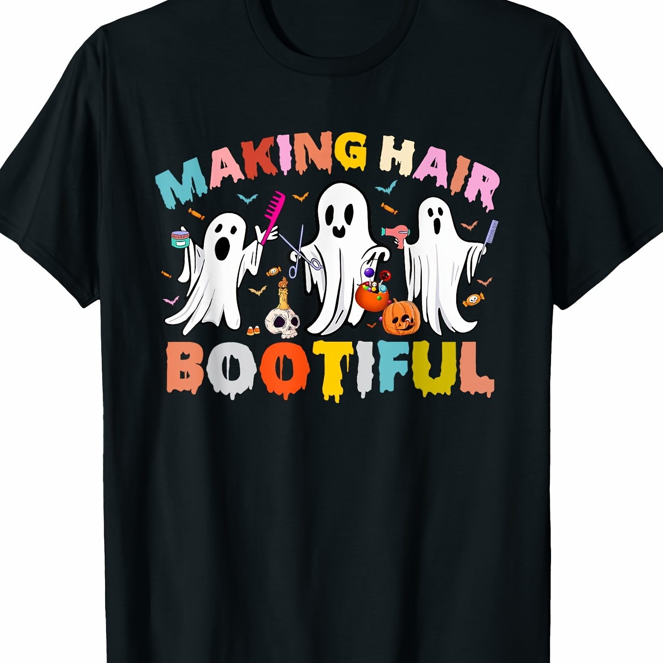 

Retro Cute Making Hair Halloween Hairdresser T-shirt-220g