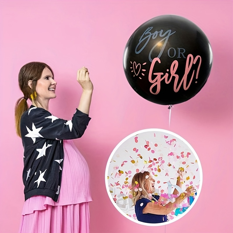 

Gender Reveal Balloons - 36 Inch Latex Balloon With Confetti For Baby Shower And Birthday Party Decorations - Perfect For Celebrating Your Little One's Arrival!