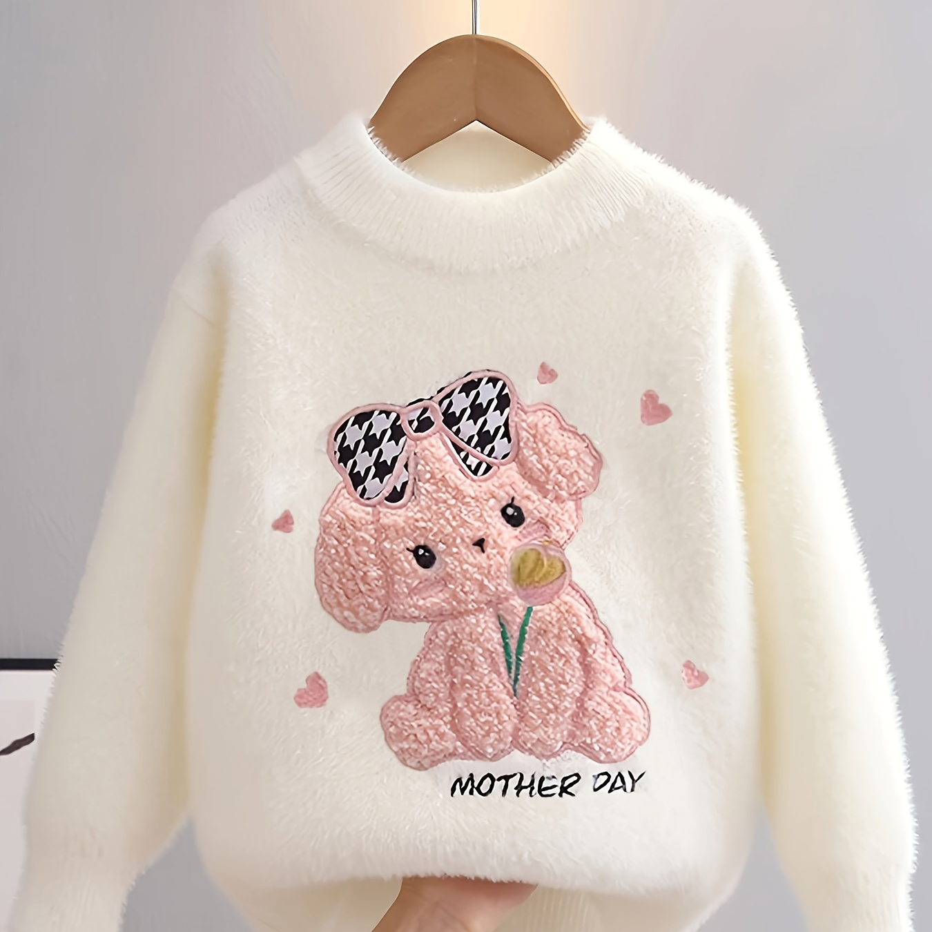 

Applique Imitation Knitted Top / , / Outerwear Sweaters For Fall/