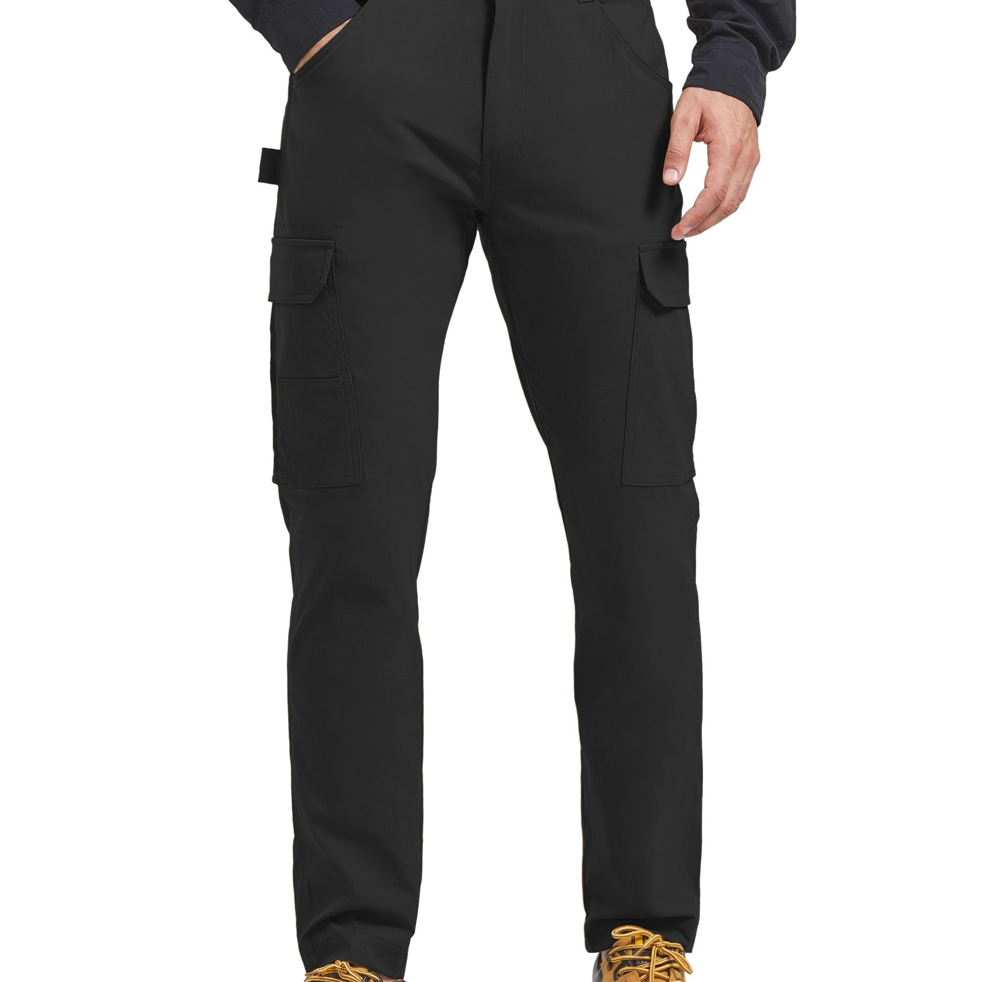 

Men's Carpenter Work Pants, Cargo Hiking Pants, Slim Fit Stretch Outdoor Trousers With Pockets