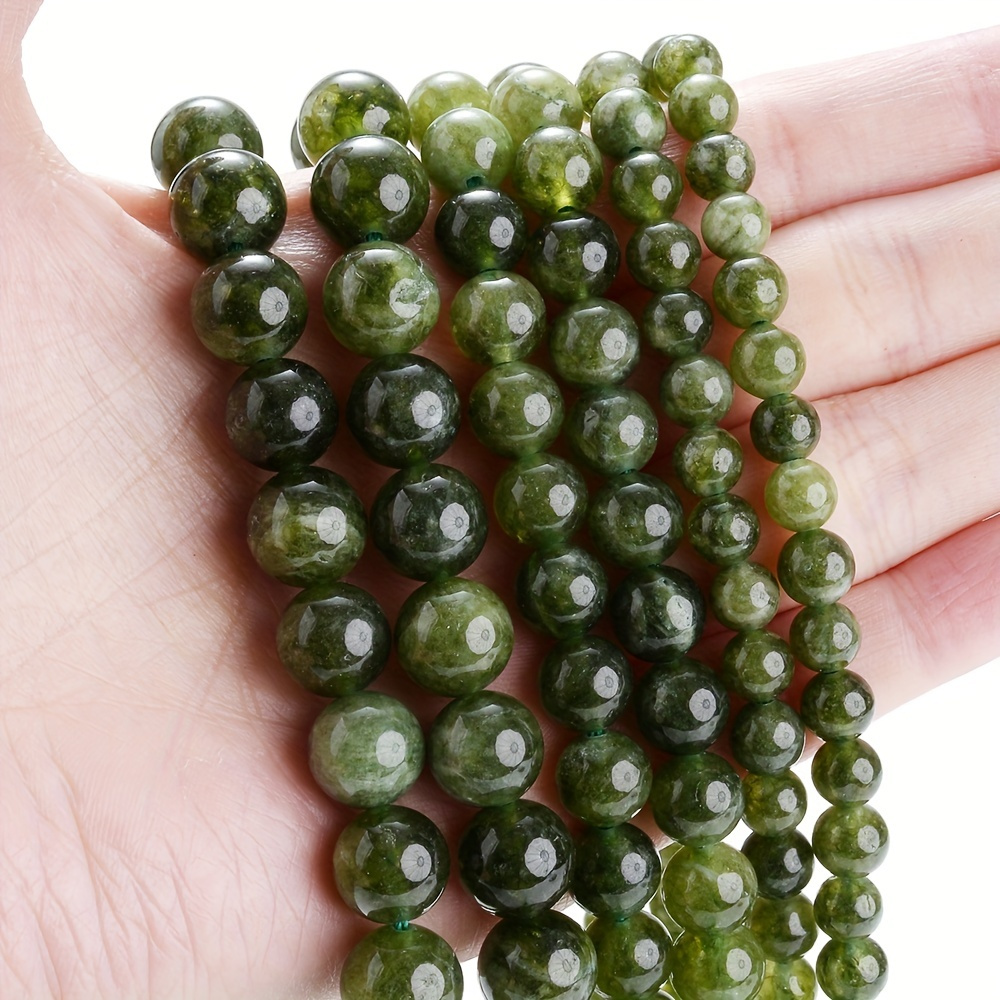 

Natural Diopside Semi Precious Jades Beads Round Spacer Gemstone Beads For Jewelry Making Diy Bracelet Necklace Accessories 6/8/10mm Bracelet Gift