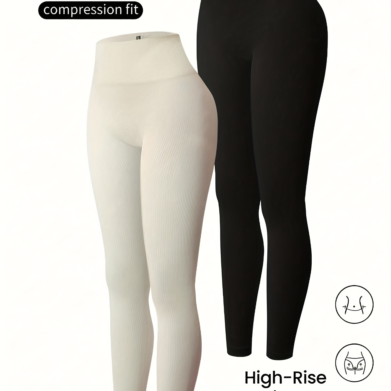 

Ensemble de pantalons de yoga de compression taille haute avec pièces.