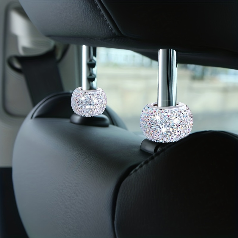 

1pc Car Headrest Decoration Ring Rhinestone Car Interior Supplies Car Headrest Decoration Ring For Women