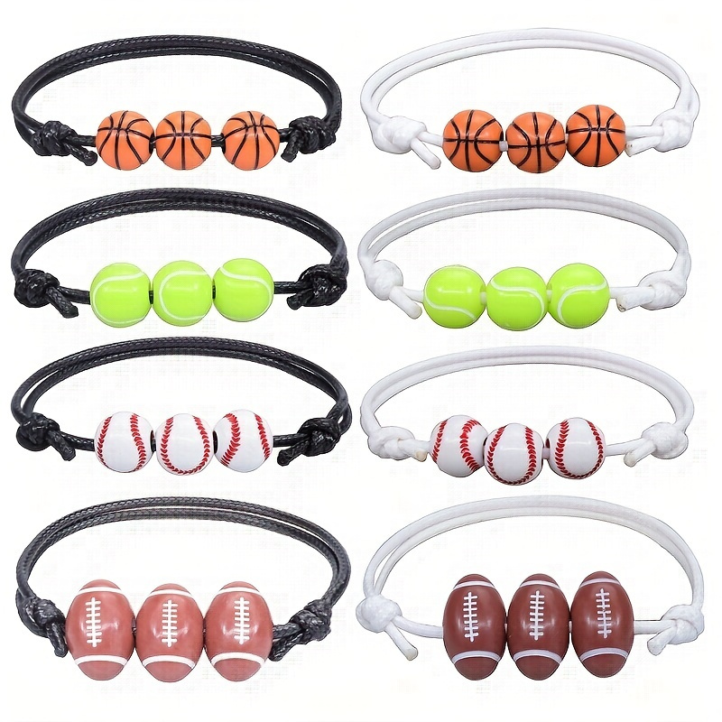 Softball Baseball Silicone Stretch Bracelet, Fashion Sports Style Silicone  Elastic Wristband - Temu
