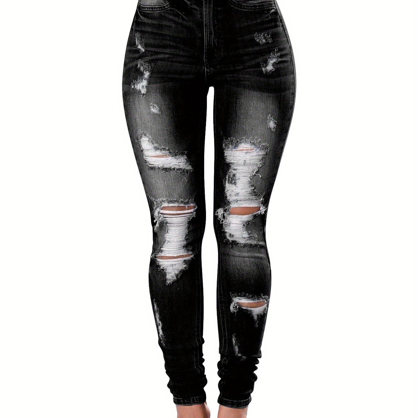 

Women's For Women Distressed Rise Butt Pants