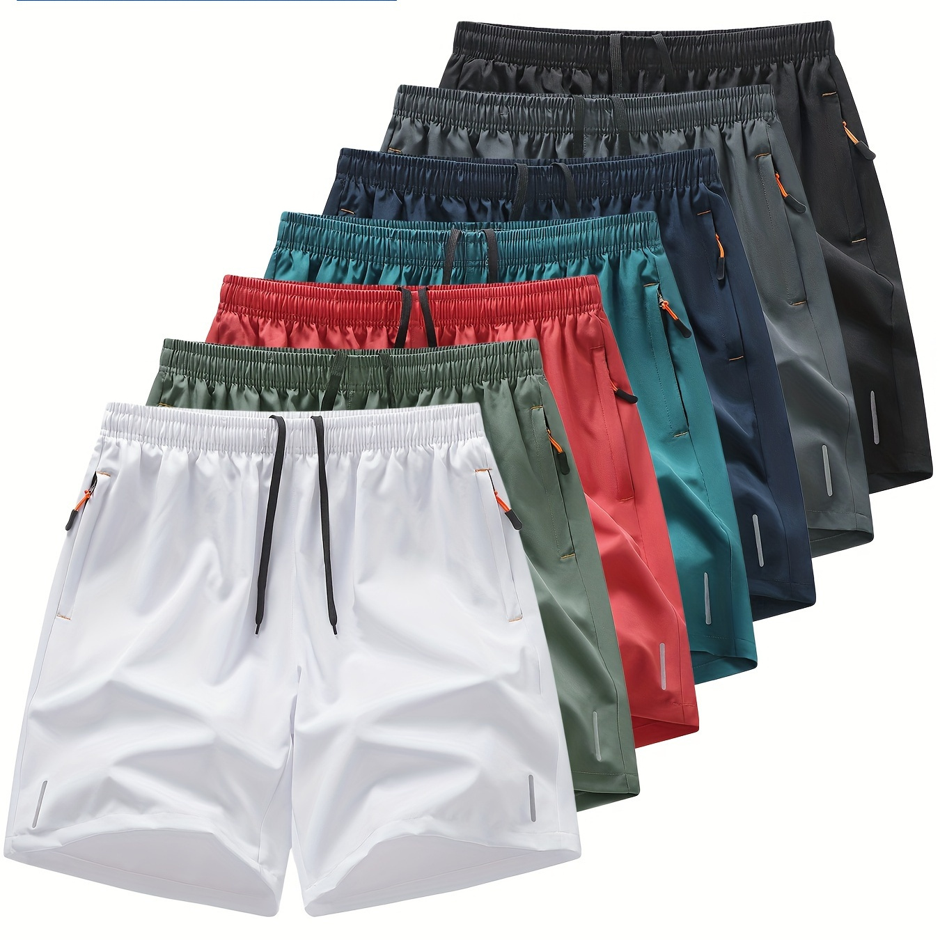 

7pcs Men's Shorts With Drawstring, Casual Loose Shorts For Summer Outdoors Running, Basketball And Beach