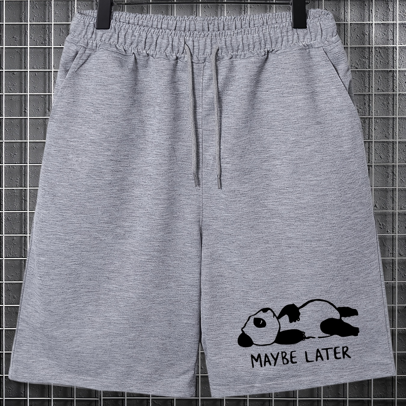 

Men's Plus Size Short Pants, Fashion Summer Casual Short Sports Wear With Funny Panda Pattern, Oversized Clothing, Best Sellers Gift