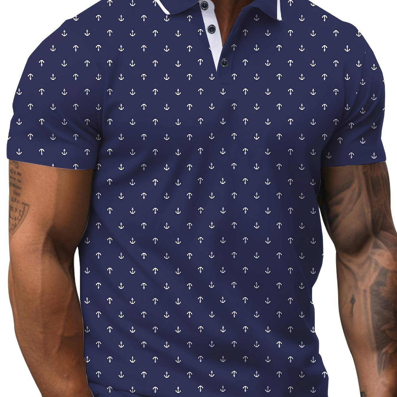 

Summer New Digital Printed Golf Shirt Classic Striped Polo Short Sleeved T-shirt Casual Sports Polo Shirt
