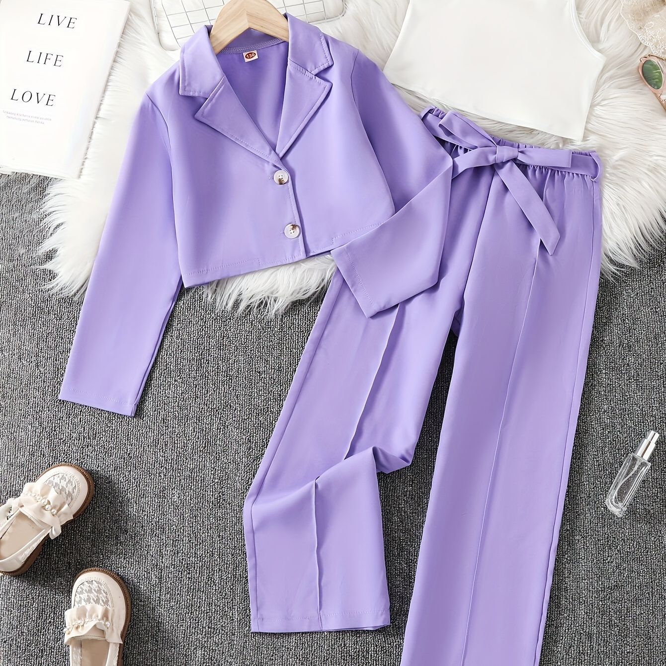 

3pcs Set - Includes , Sleeveless Tank & -waist Pants , , For Fall, For