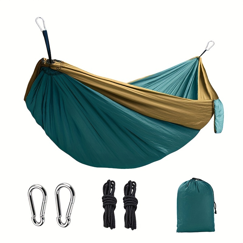 

Lightweight Portable Camping Hammock With Tree Straps - Perfect For Backpacking, Travel, Hiking, And Beach - Durable Nylon Parachute Material - Assorted Colors Available (270x140cm)