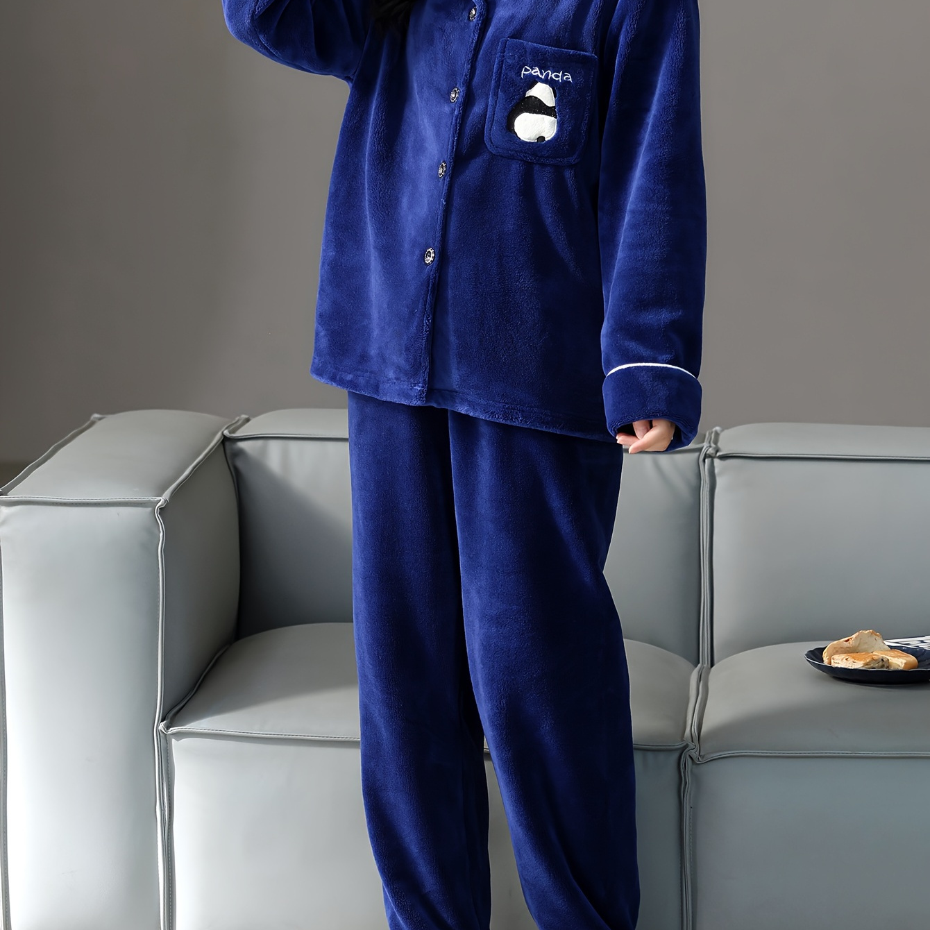 

's Fuzzy Fleece Set, Pajamas Long Sleeves And Pants, For