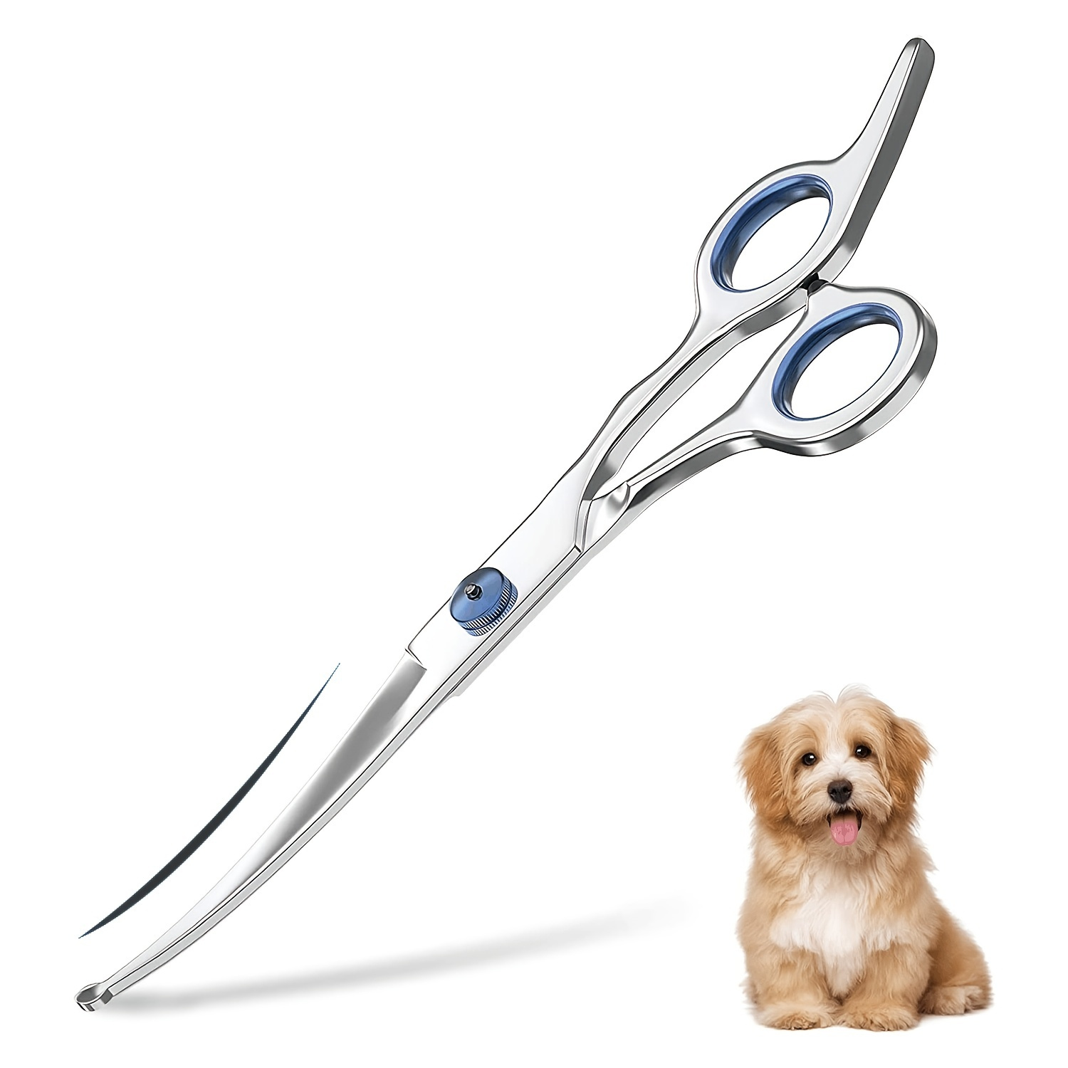 

Pet Dog Grooming Scissors Safety Round Head Professional Stainless Steel Scissors For Dogs And Cats