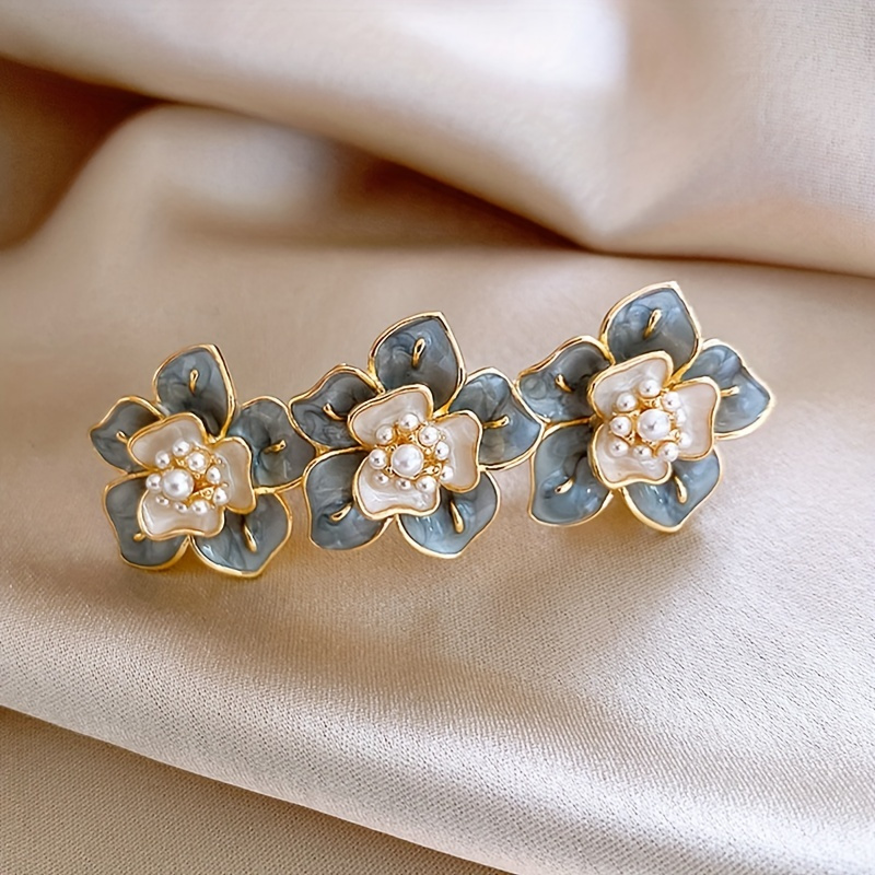 

1pc Elegant Flower And Pearl Hair Clip - Stylish Headwear Accessory For Hair Styling