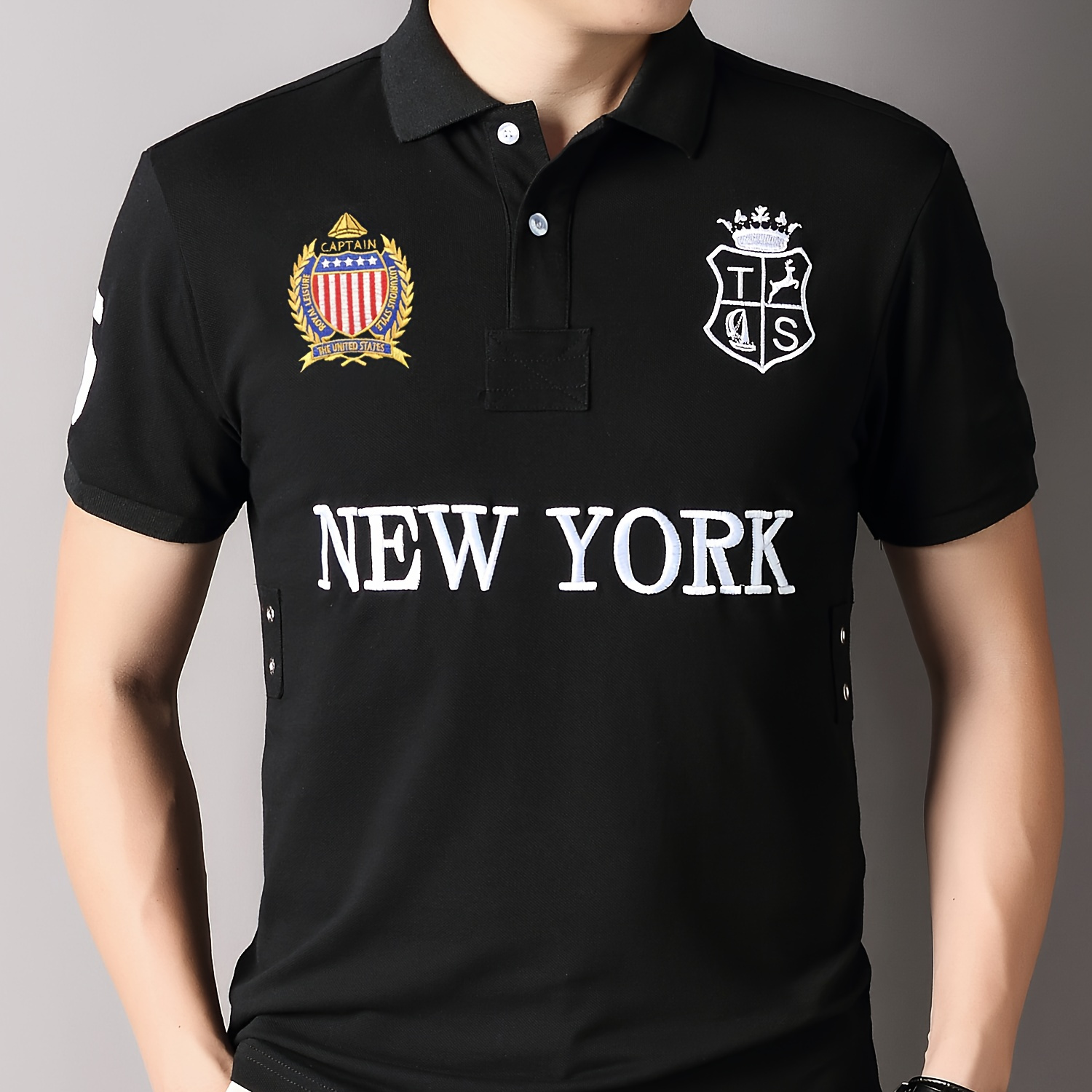 

Graphic Pattern Cotton Letter Print Men's Casual Lapel Shirt For Summer Sports