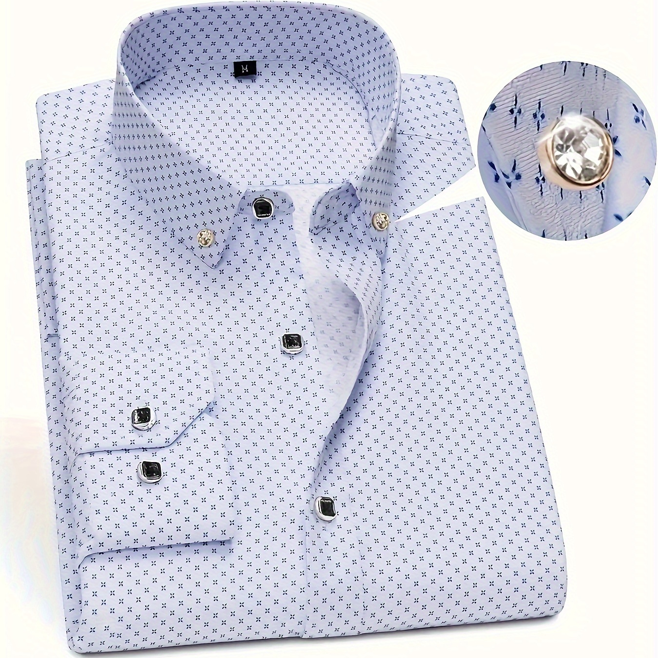 

Men's Shirt, A Popular Button-up Style With A Collar, Suitable For Casual Wear And Autumn, As Well As For Business Attire.