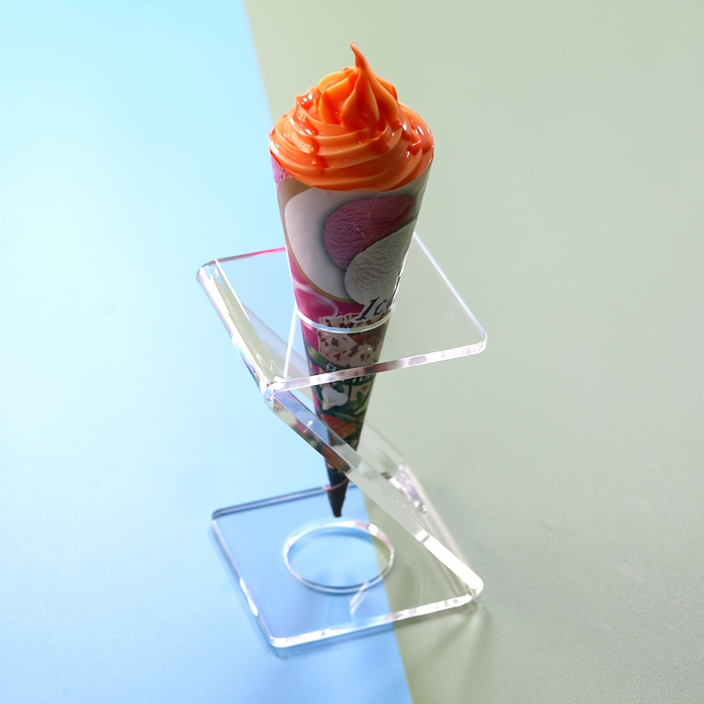 

1pc Stylish Acrylic Egg Holder And Tray For Ice Cream, Cupcakes, And More - Easy To Clean And Dishwasher Safe