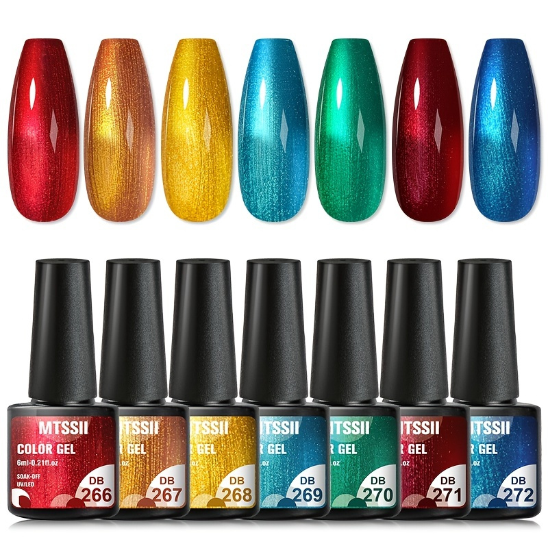 

Color Gel Polish, Red Yellow Green Blue Gel Polish, Soak Off Uv Led, For Women Diy Home And Salon