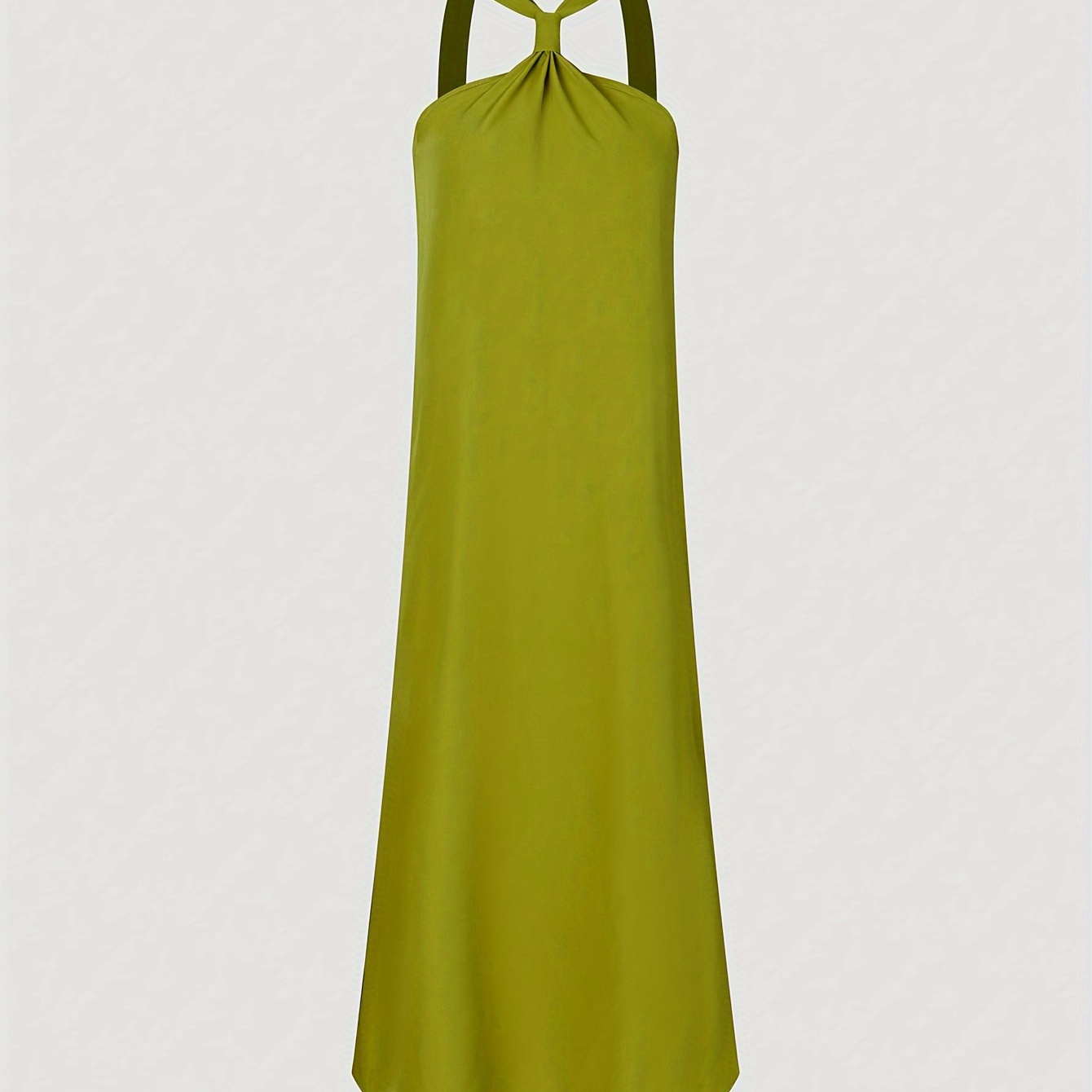 

Split Hem Loose Solid Dress, Elegant Sleeveless Cami Dress For Spring & Summer, Women's Clothing