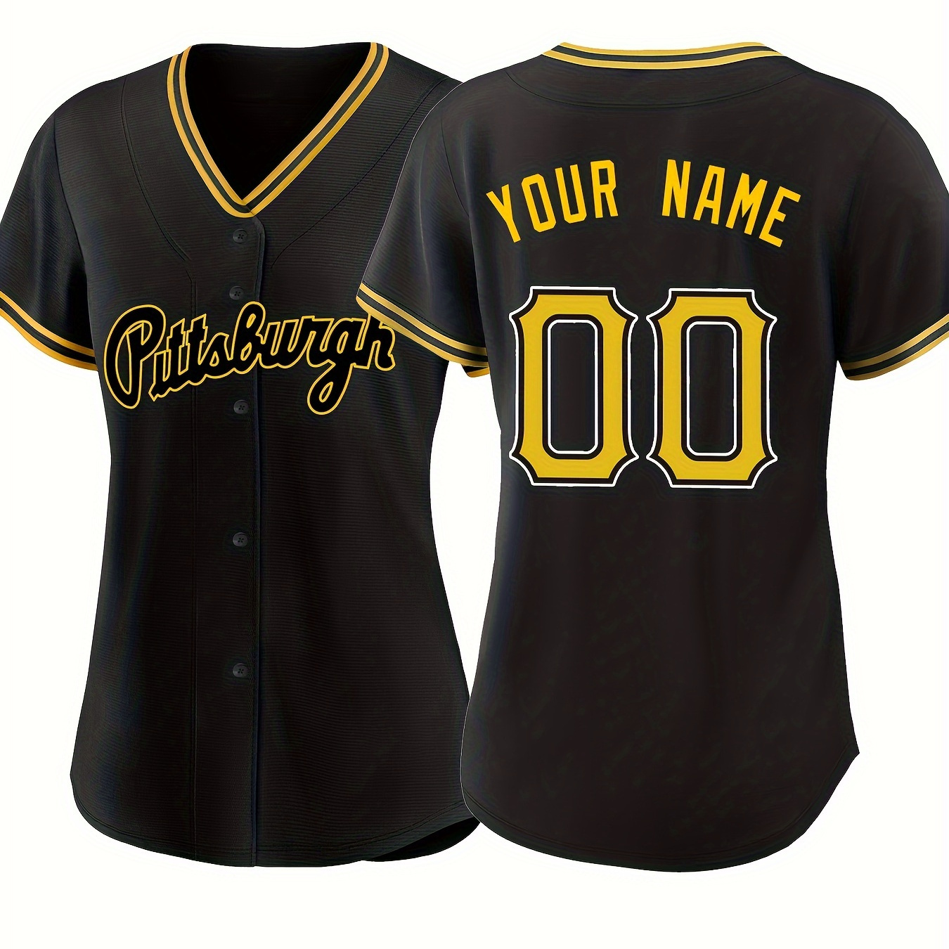 

Customizable Name And Number Women's Baseball Jersey, Embroidered Outdoor Daily Leisure Sports Customization