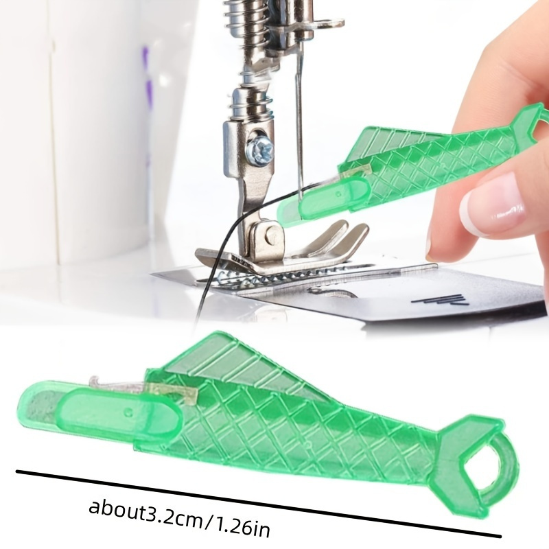 5pcs Mini Sewing Machine Needle Threader With Hook Plastic