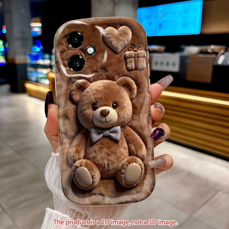 TEMU Phone Case: 2d Flat Cute Cartoon Little Bear Print Soft Protective Phone Case X5 X5b X5c X5plus X6a X6b X6c X7a X7b X7d X8 X8a X8b X8c X9b X9c