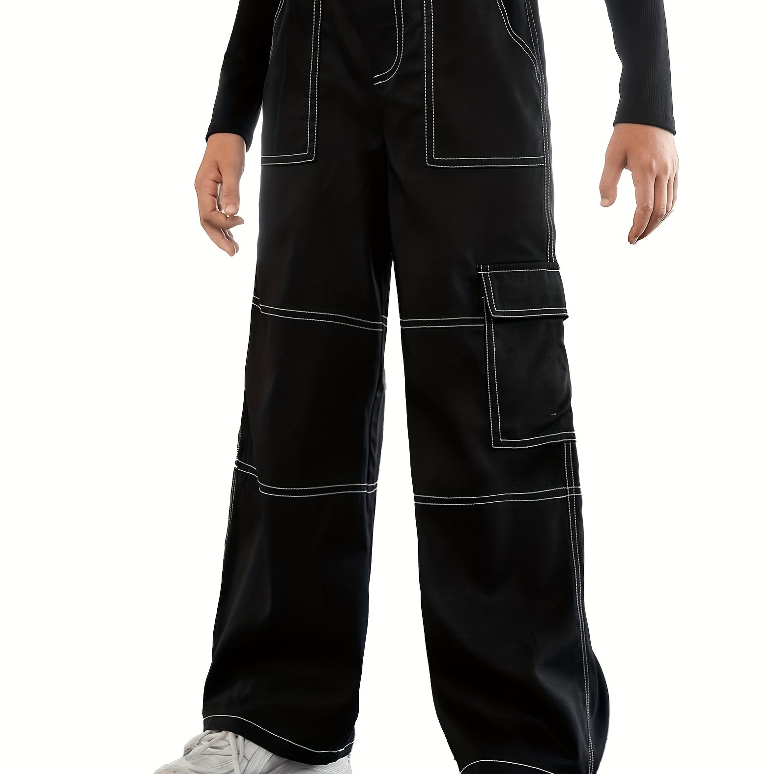 

1pc, 100% Cotton Cargo Pants For Girls Outdoor Gift Party Streetwear