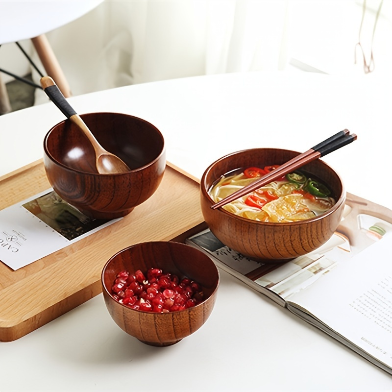 Reusable Large Salad Bowl Server with lid Bamboo Fiber With Spoon and Fork  with cutting board Lid for Salads, Vegetables, Fruits - AliExpress