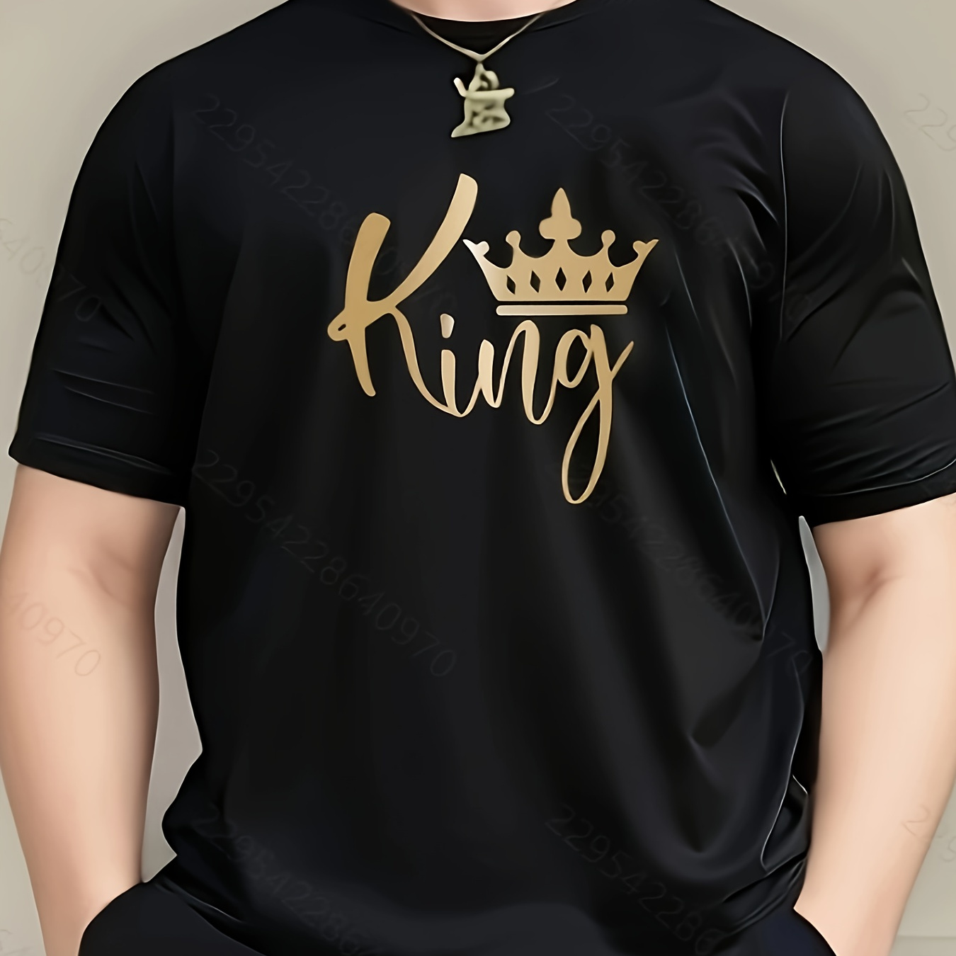 

Stylish Cool Letter Print, Men's Casual Trendy T-shirt, Summer Round Neck T-shirt