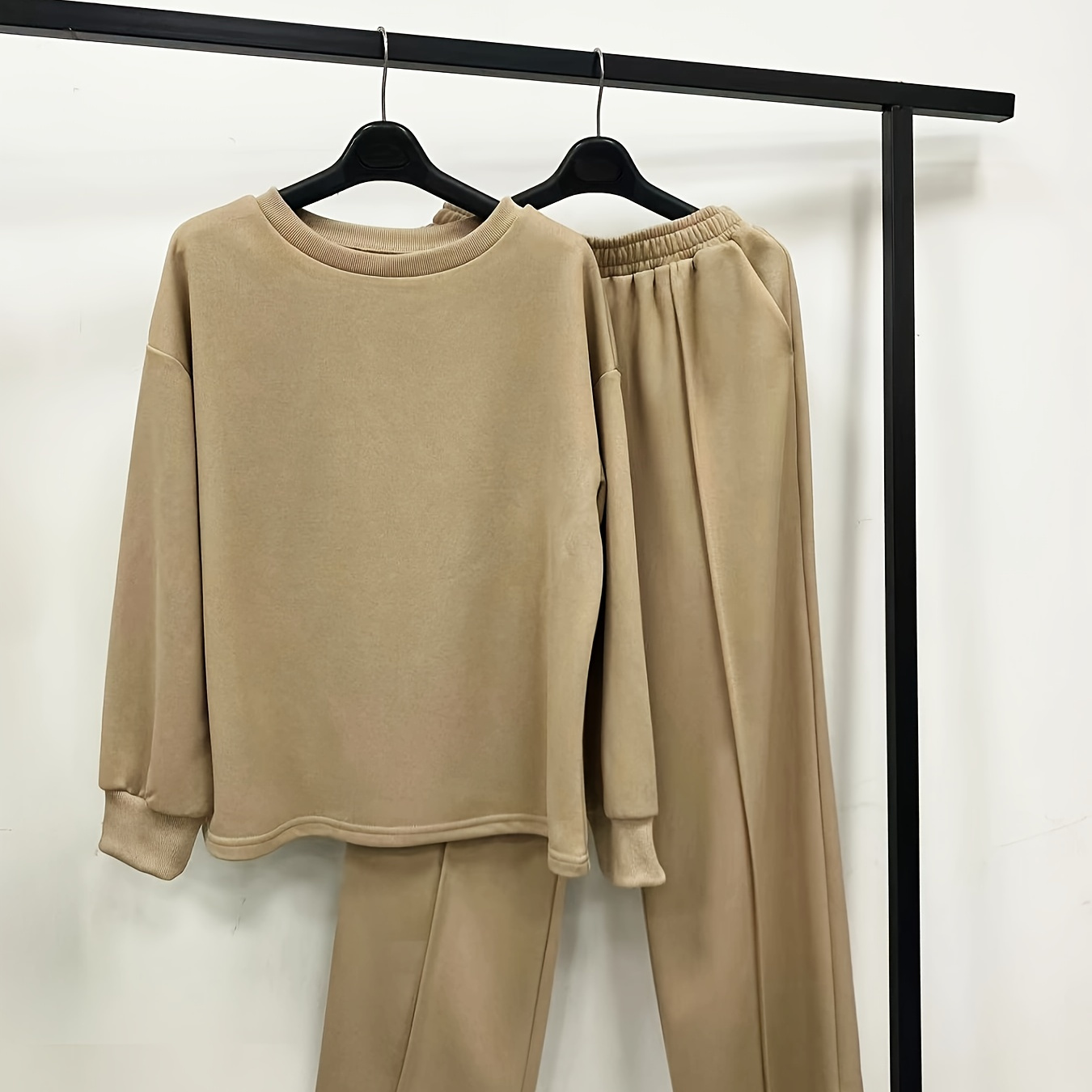 

Set, Drop Shoulder Long Sweatshirt & Fit Sweatpants, 's