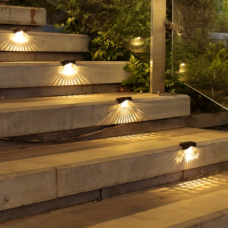 

Brighten Up Your Deck With 4pcs Solar Deck Lights - Waterproof Led Fence Lighting For Outdoor Railing, Stairs & Yard