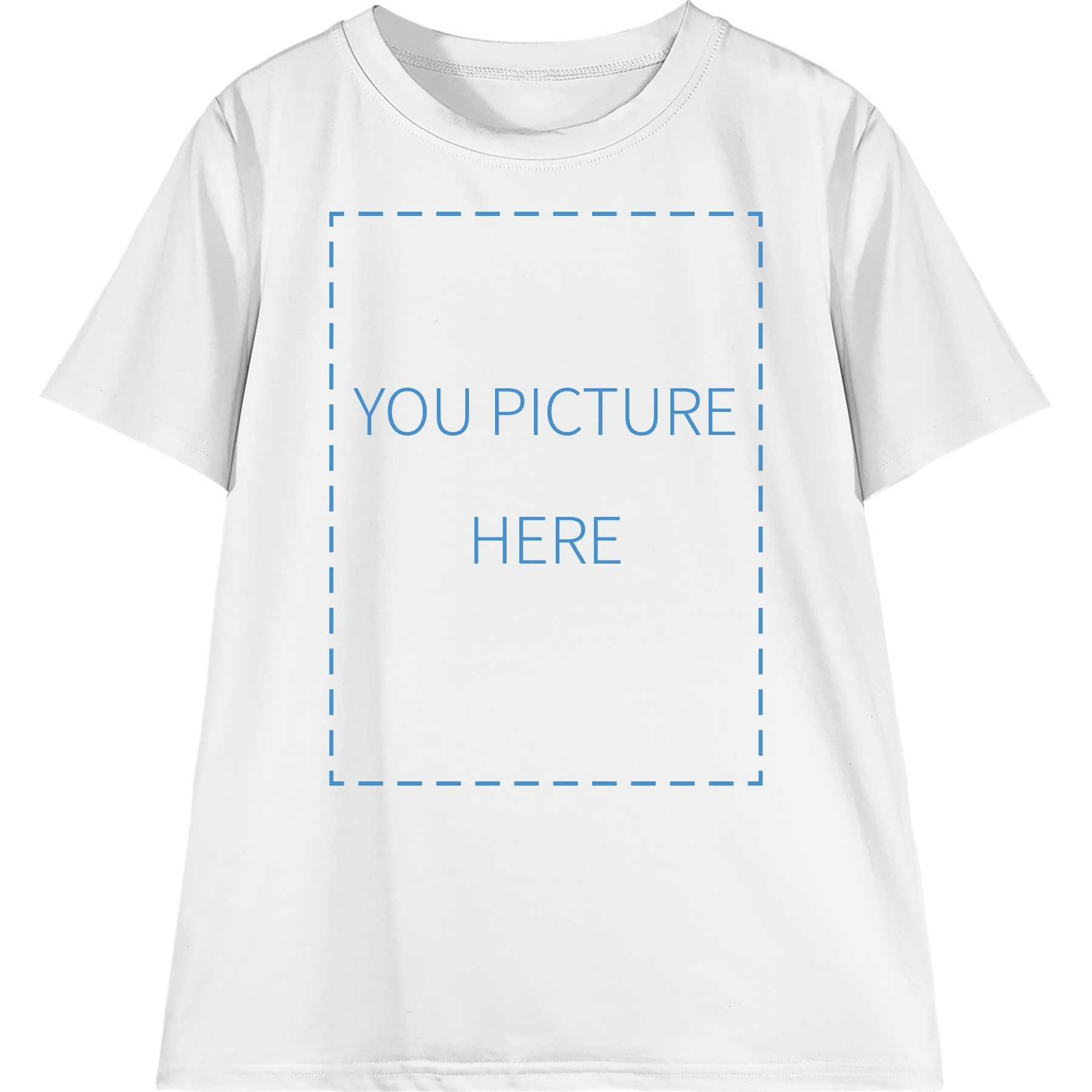 

Customized Graphic Print Crew Neck T-shirt, Casual Short Sleeve Top For Spring & Summer, Women's Clothing