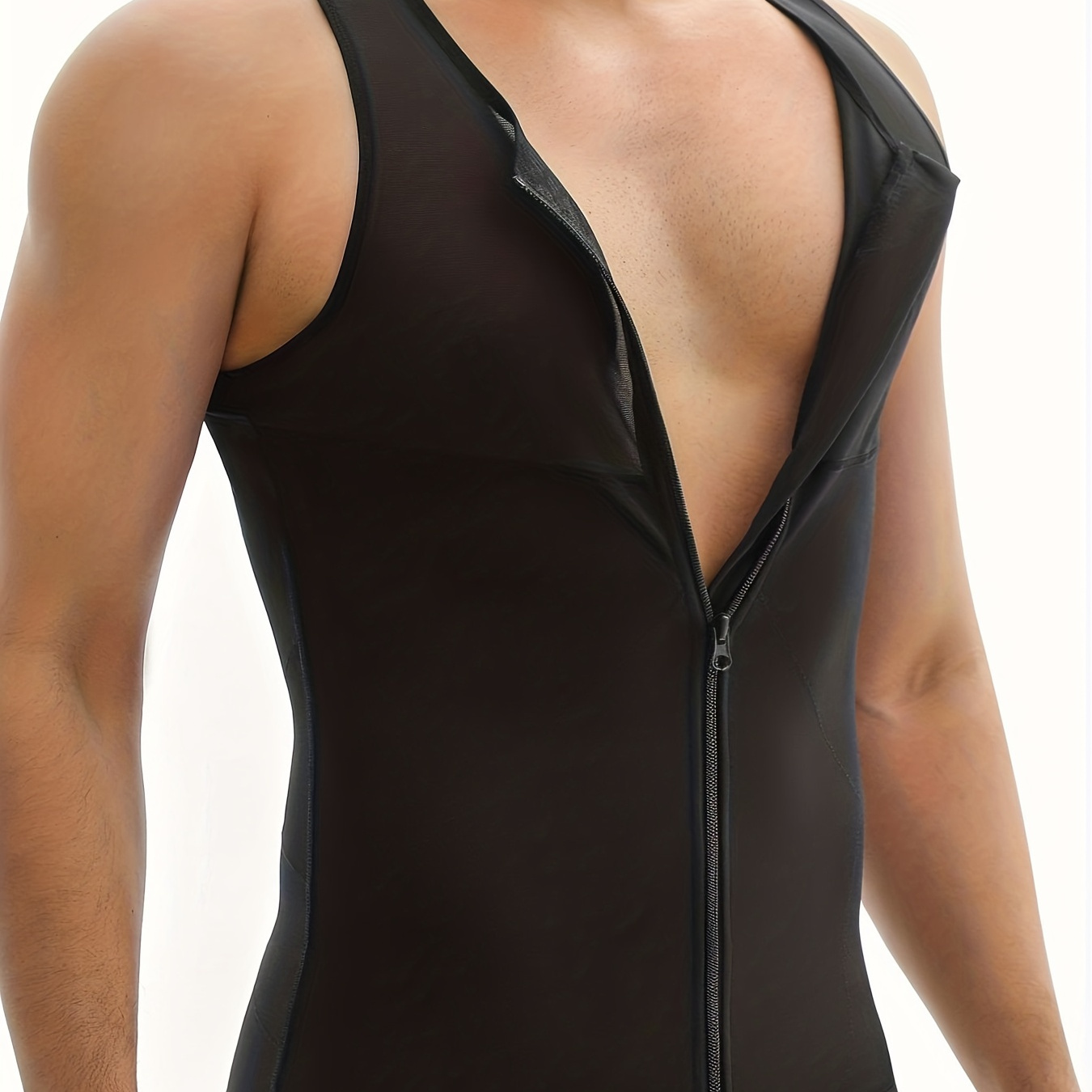 1pc Tummy Trimmer Body Shaper Tight Tank Top Under Shirt Chest Pull Girdle  Vest Men Moobs Binder, Men's Shapewear Tops