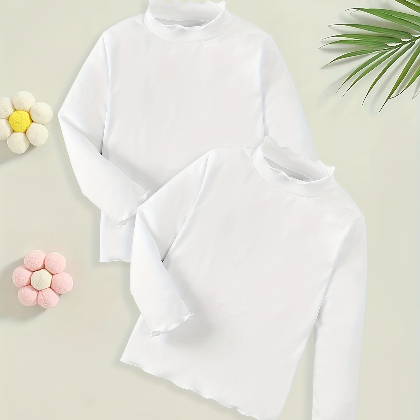 

2pcs ' Ruffle Long T-shirts - & For Fall/,