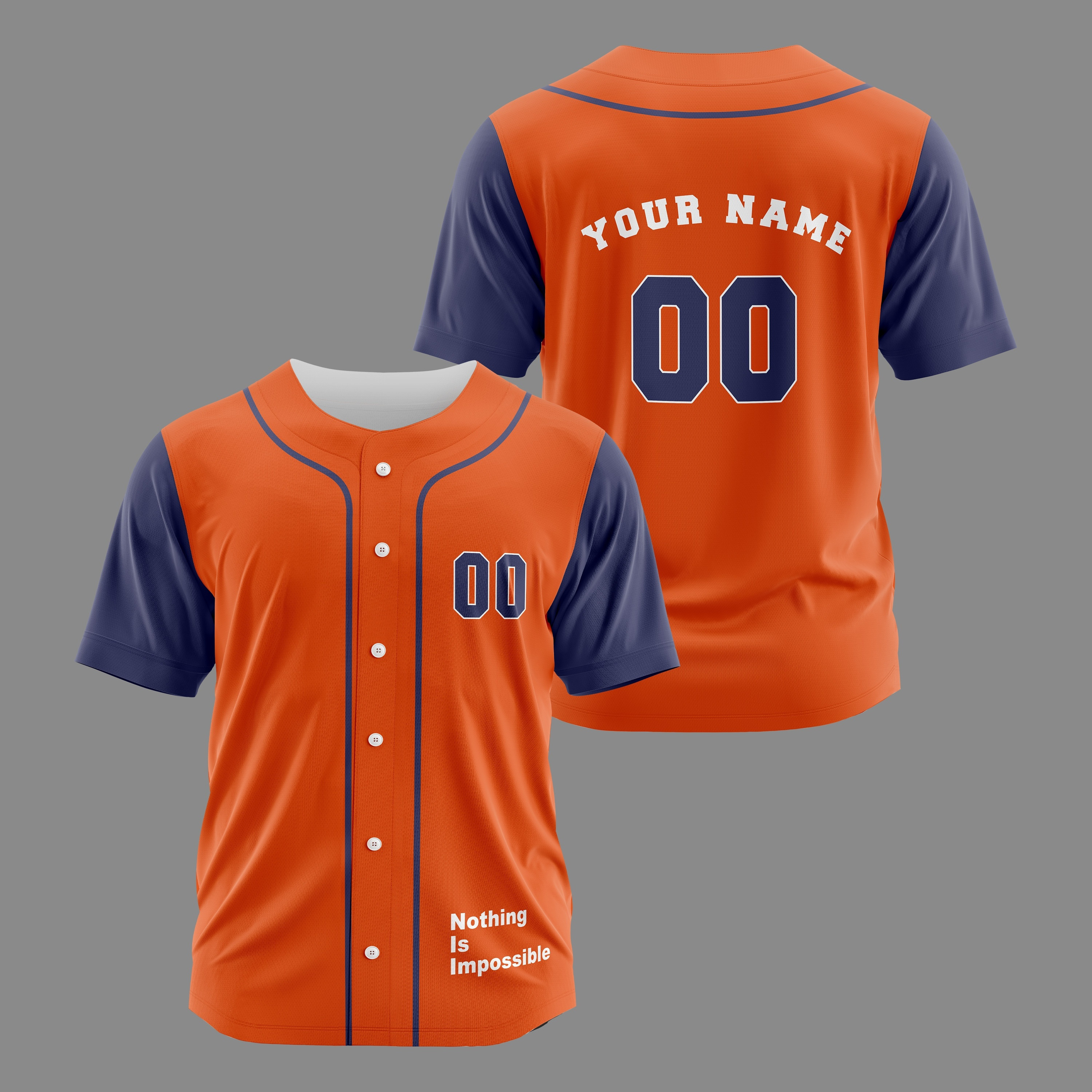 

Boys Customized Short-sleeved Jersey Top, Button Line Color-blocked Design, Front Back Number Name Printed, Sports Training Daily Gathering Comfortable Fit