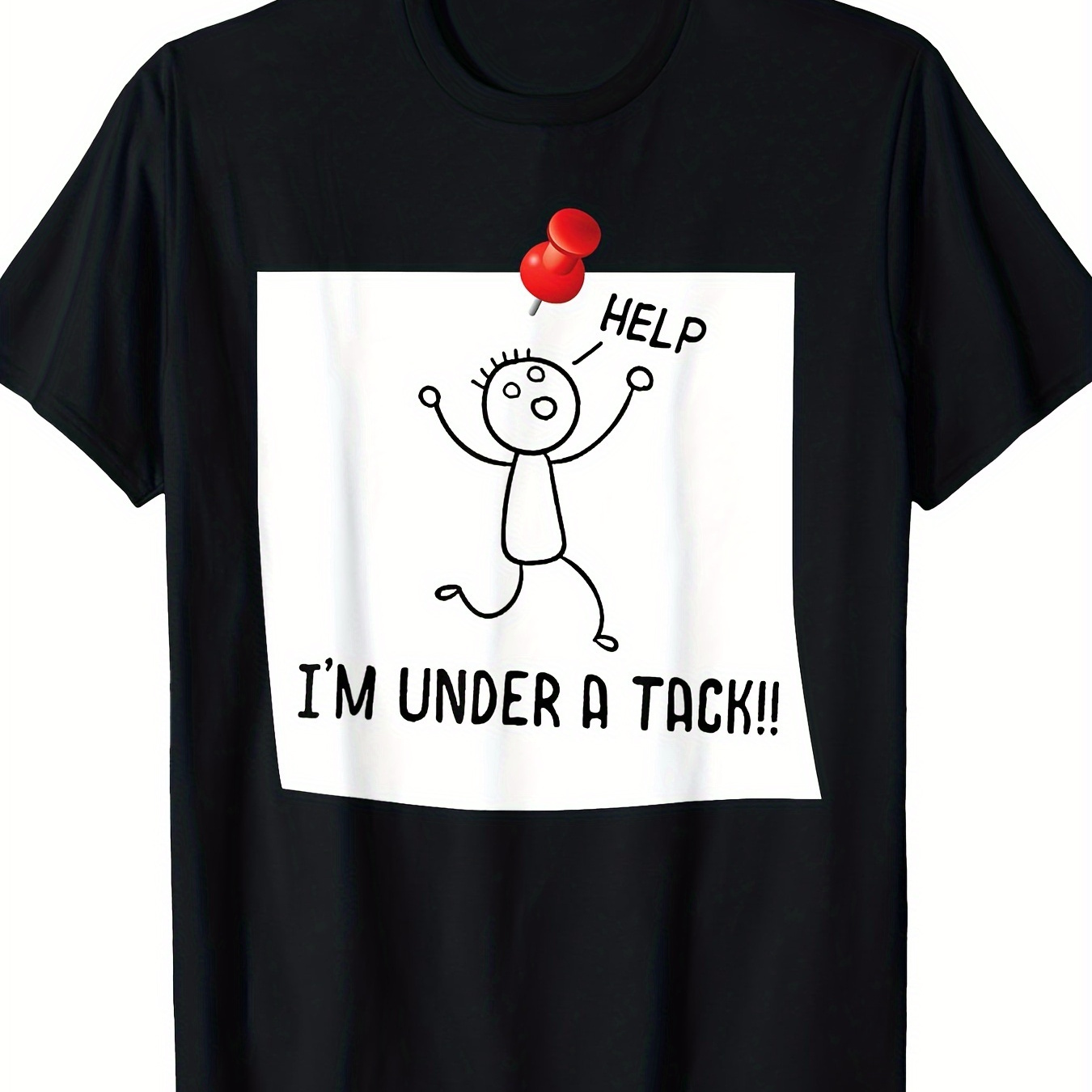 

Stick Man 'm Under A Tack Stick Man Joke Funny T-shirt, Men's T-shirt, 220g