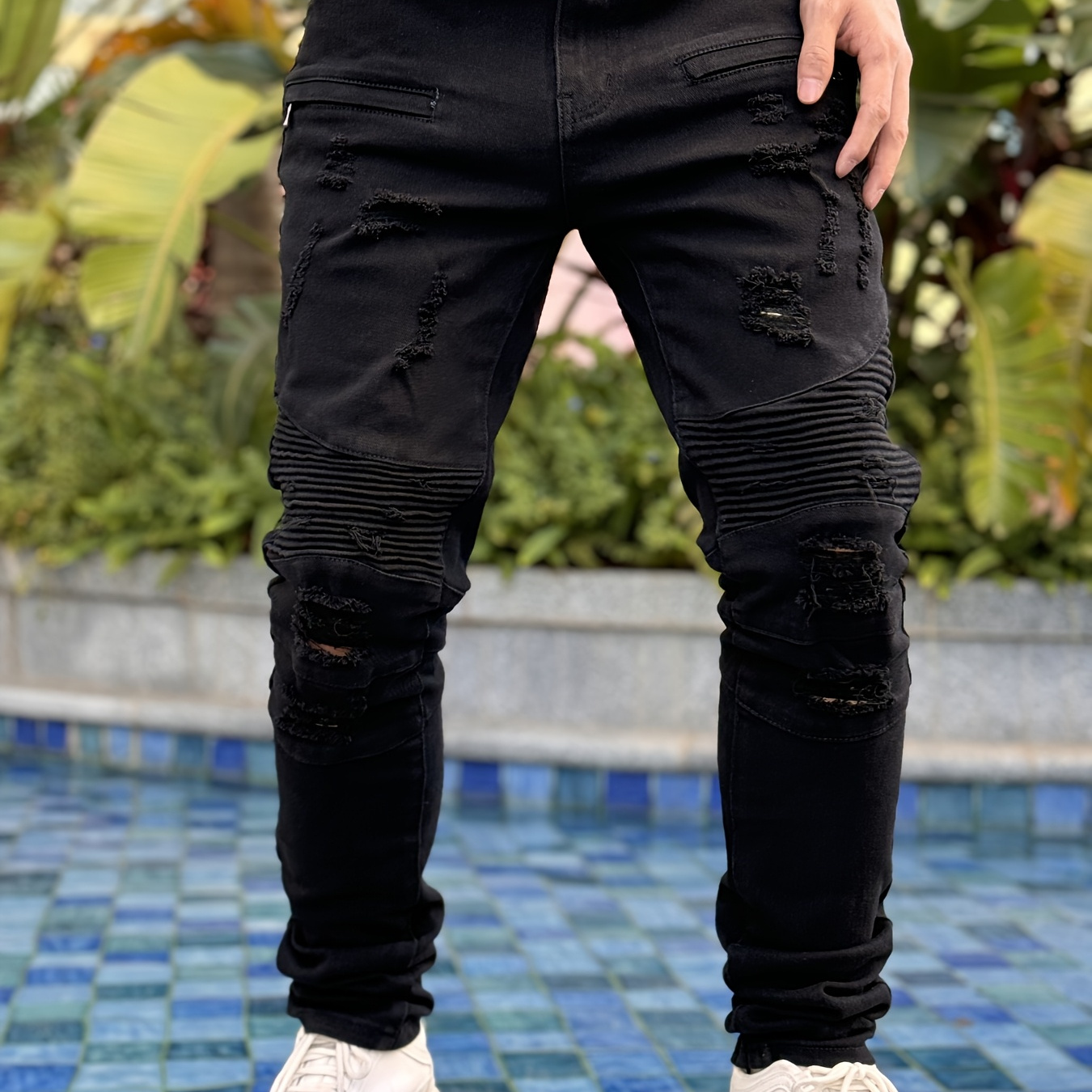 

American Men's Stretch Denim Pants, Fashionable , , Broken Beard, Front Open Bag, Discounted Bone, Is All Lovers , Suitable For All