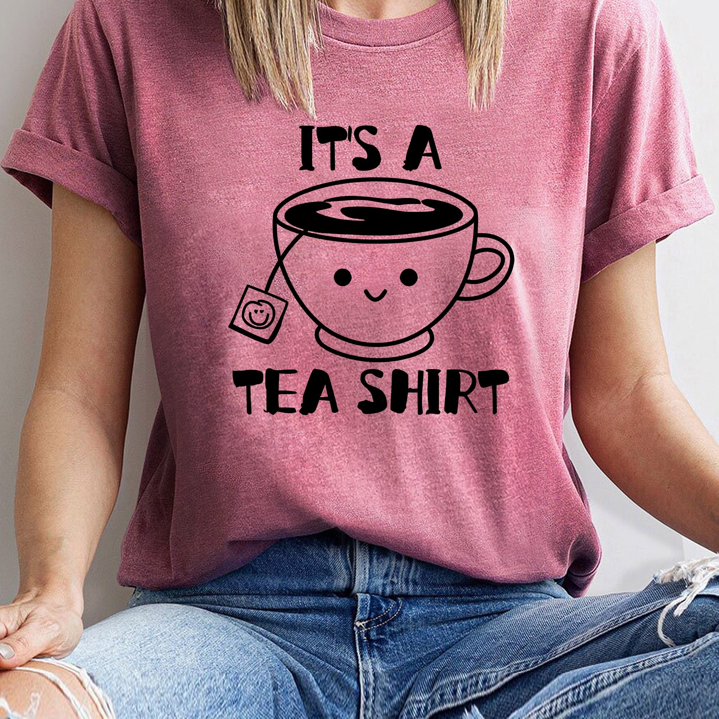 

Cup & Letter Print T-shirt, Casual Crew Neck Short Sleeve Top For Spring & Summer, Women's Clothing