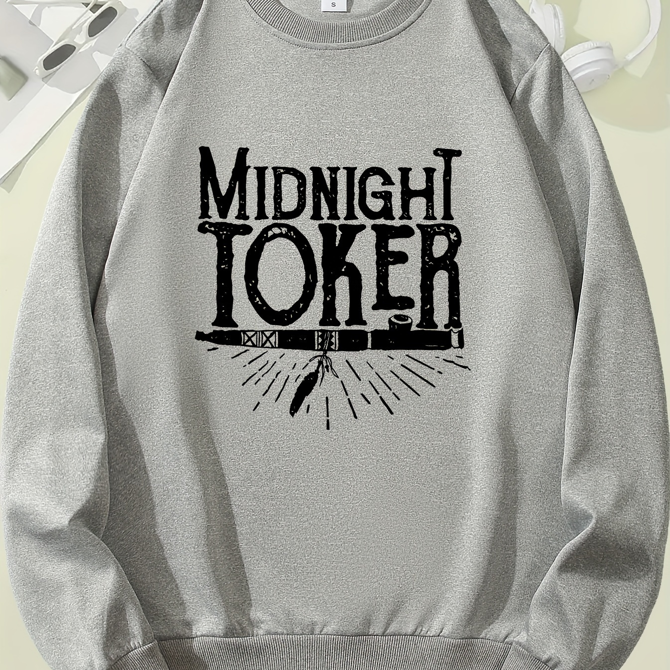 

Women's Letter Print Sweatshirt, Crew Neck Long Sleeve Casual Sweatshirt For Fall & Spring, Women's Clothing