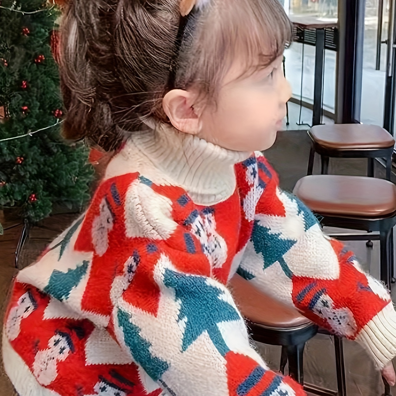 

' Christmas Tree & Snowman - Long , Pullover For Fall/