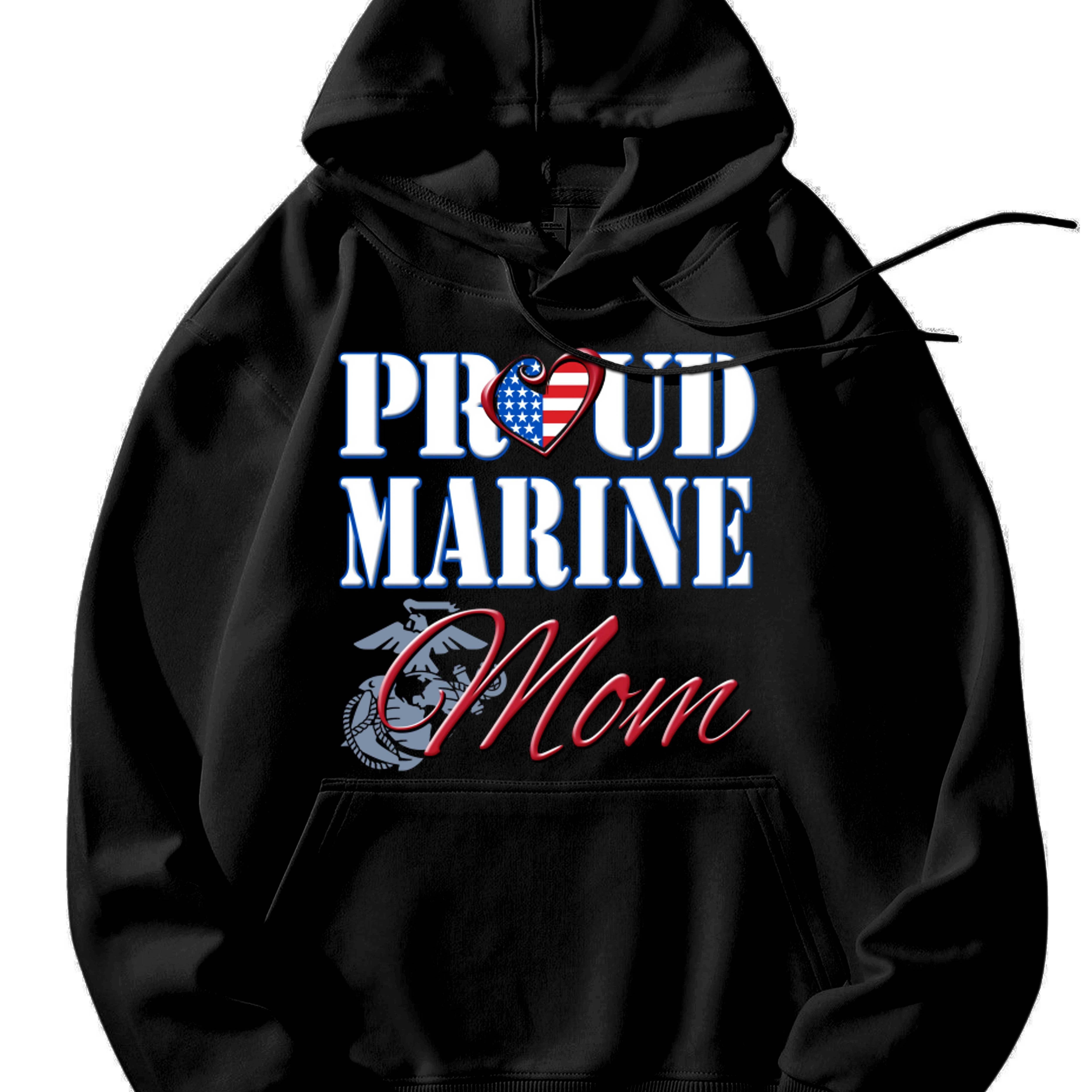 

Marine Men's Fashionable Hoodie Fleece Hood And Rope For Autumn And Winter Styles Black