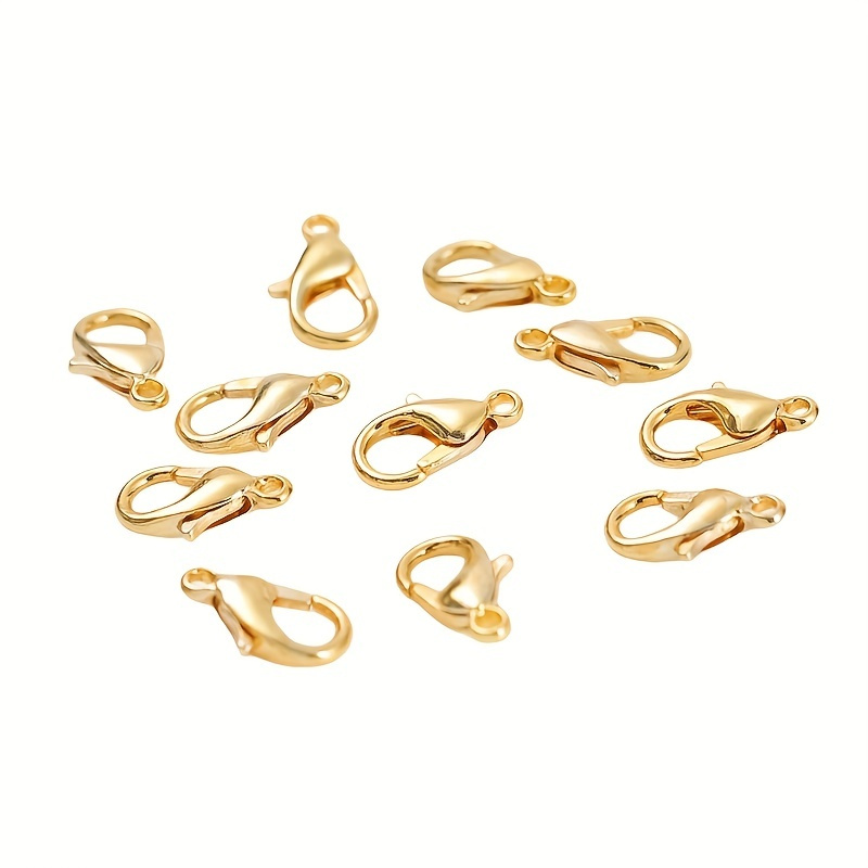 

50pcs Stainless Steel Golden/ Steel Color Lobster Clasp Necklace Bracelet Connection Clasp Jewelry Making Diy Handmade Accessories