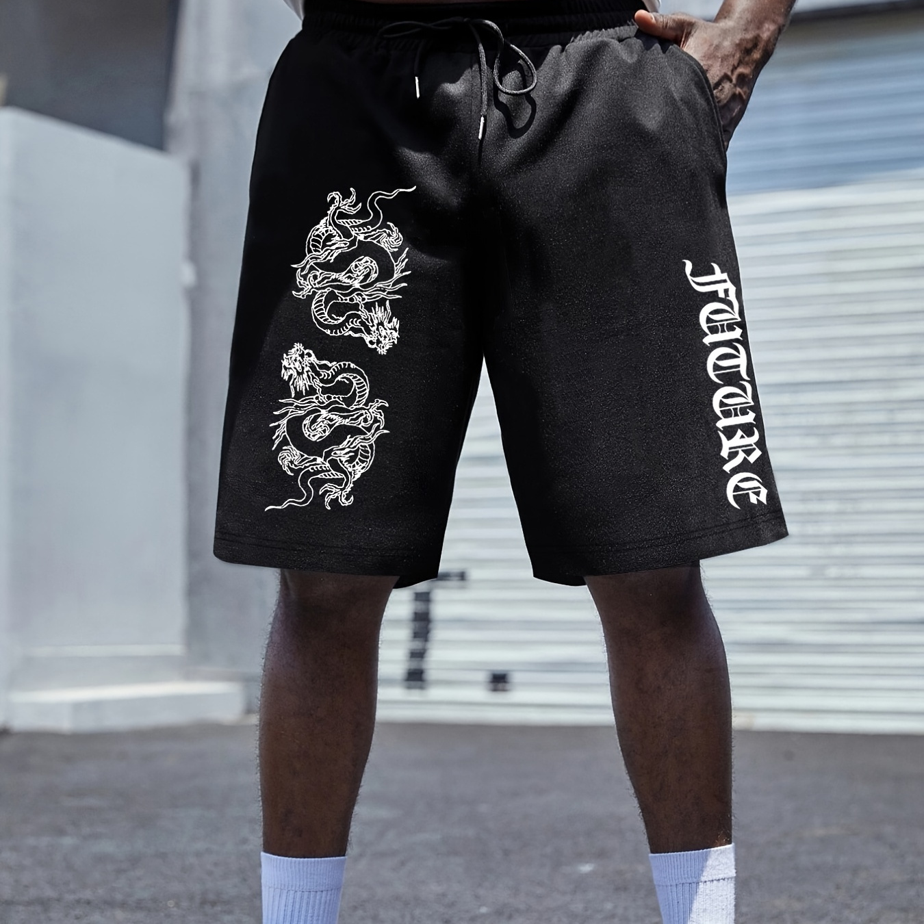 Dragons Graphic Drawstring Shorts Men s Casual Summer Stylish dragons-graphic-drawstring-shorts-men-s-casual-summer-stylish