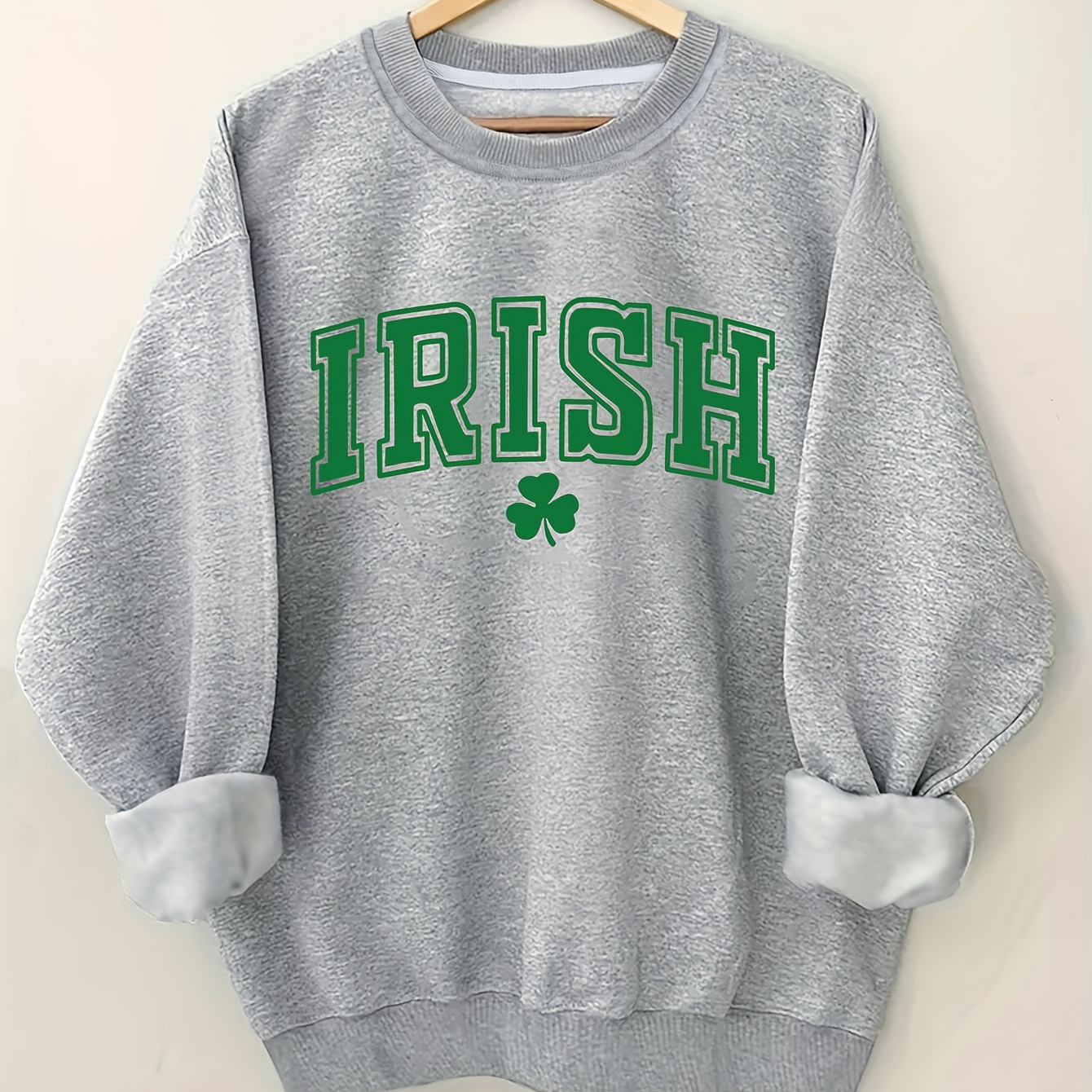 

Graphic Print Sweatshirt, Crew Neck Casual Sweatshirt For Winter & Fall, Women's Clothing