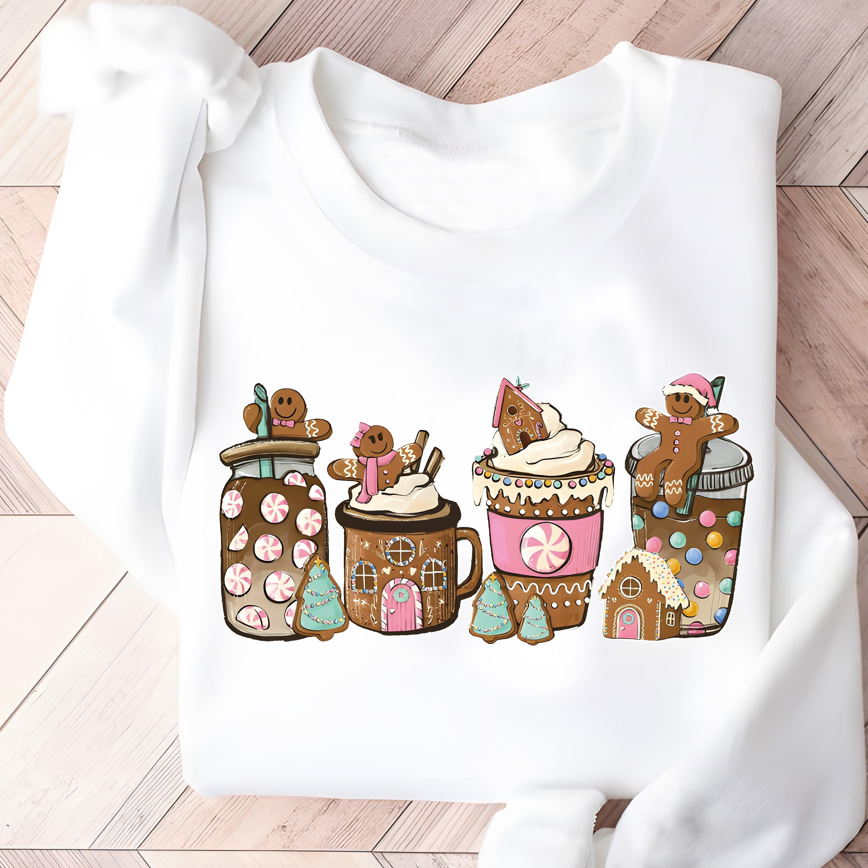 

1pc Women's Christmas Man Sweatshirt - Long Sleeve Applique , Polyester , Top For Fall/